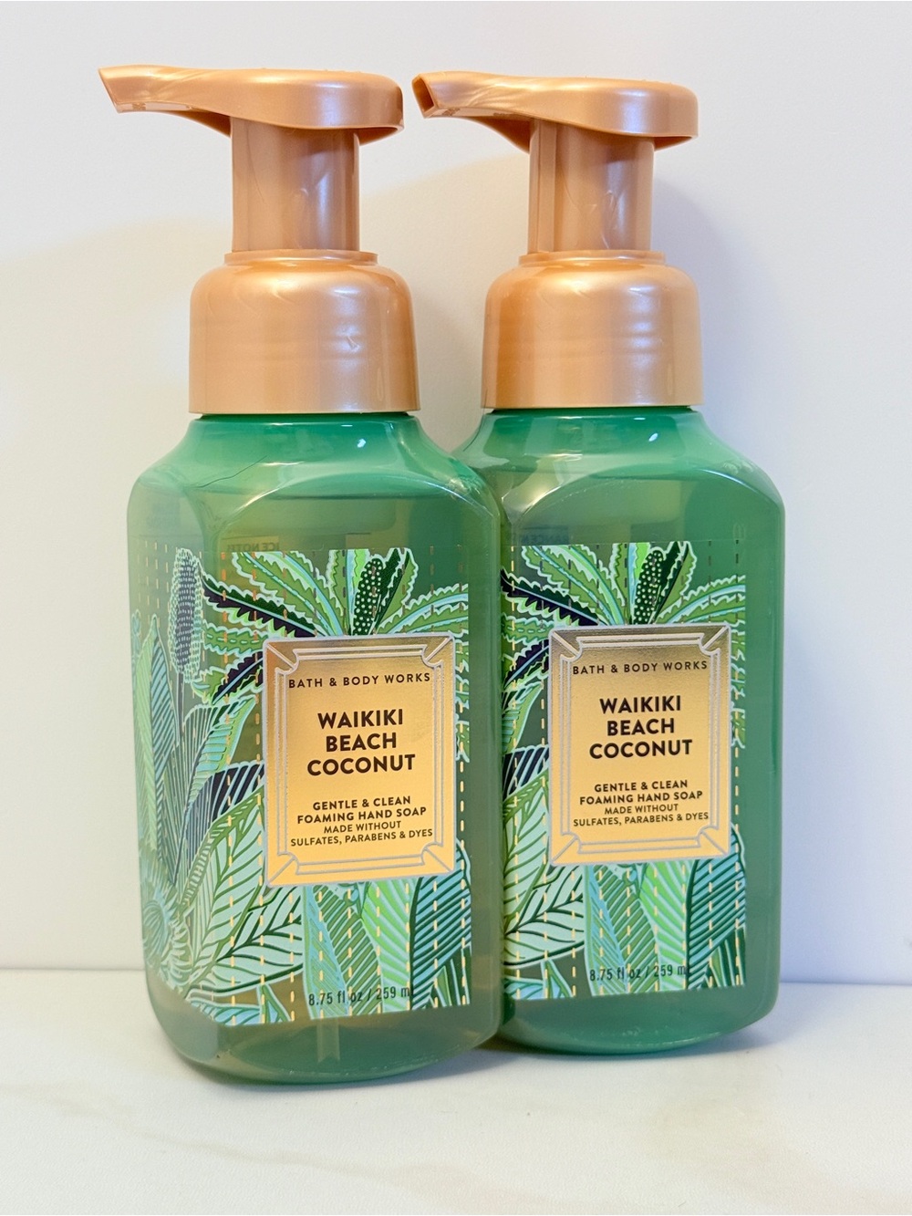 2x Bath & Body Works Waikiki Beach Coconut Foaming Hand Soap - NEW